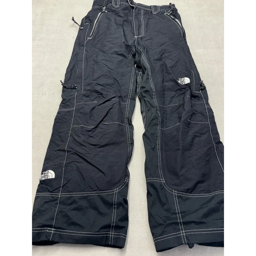 VTG The North Face Mens Black Snow Pants Contrast Stitching Small RN 61661